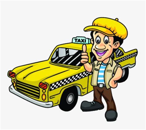 Yellow Taxi Vector Hd PNG Images Cartoon Yellow Taxi Cartoon Clipart