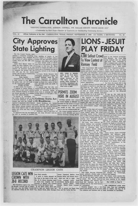 The Carrollton Chronicle (Carrollton, Tex.), Vol. 56, No. 42, Ed. 1