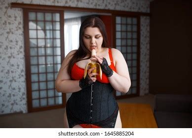 Fat Perverse Woman Erotic Lingerie Licks Stock Photo Shutterstock