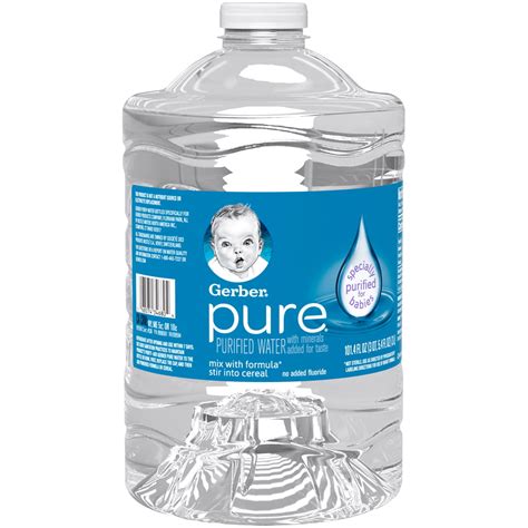 Gerber Pure Purified Water With Minerals Added For Taste 3 Gallon