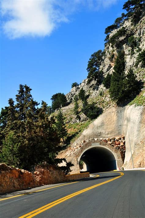 Mountain Tunnel Stock Image Image Of Greece Curve Clear 11781841