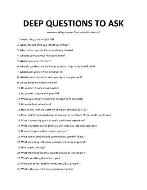 Especially in the age of internet dating, people sometimes meet multiple people. DEEP-QUESTIONS-TO-ASK.jpg (1700×2200) | This or that ...