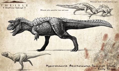 Hyperendocrin Albertosaurus Concept By Emilystepp Dinosaur Sketch
