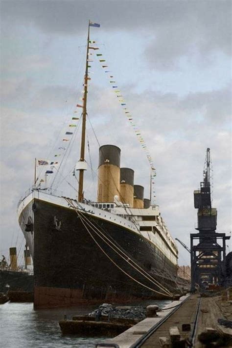 On April 4 1912 RMS Titanic Was Dressed In A Panoply Of Flags And