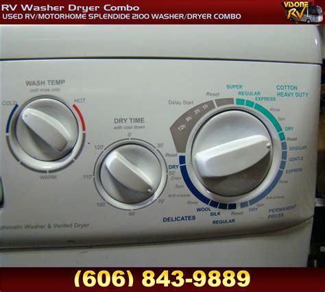 Washer dryer combo units save precious space in tiny houses. RV Appliances USED RV/MOTORHOME SPLENDIDE 2100 WASHER ...