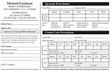 Eye Doctor Prescription Template Pictures