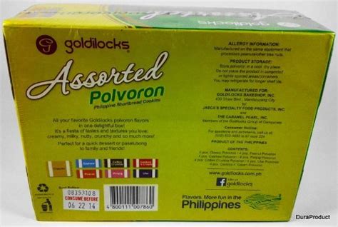 We don't know when or if this item will be back in stock. 4800111007860 Goldilocks Polvoron - Assorted Flavors 30 Pcs/box