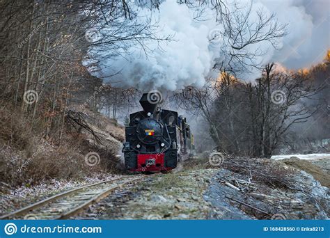 Steam Train Puffing Along The Tracks Stock Photo Image Of Touristic