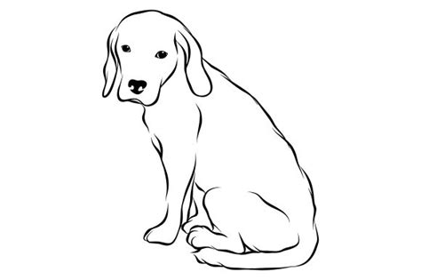 Dog Minimalist Line Art Illustration Graphic By Therintproject