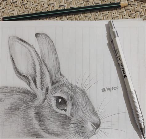Dibujo De Conejo A Lápiz Rabbit Conejo Lapiz Bonny Simba Cute