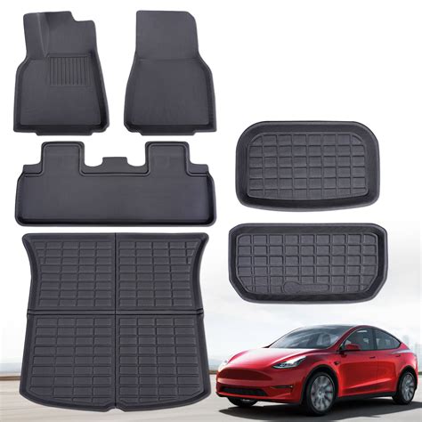 Taptes Floor Mats Full Set For Tesla Model Y Accessories 2023 2022 2021