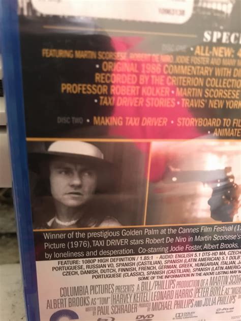 Harvey Keitel Looks Like Tommy Wiseau On The Back Of This Taxi Driver