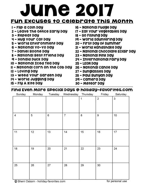 Another way is saying that 164 days is equal to 1 ÷ 0.18559070121951 months. Printable June 2017 Calendars | Holiday Favorites