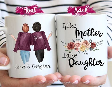 Mothers Day T From Daughter Worlds Best Mom Personalized Coffee Mug Like Mother Like