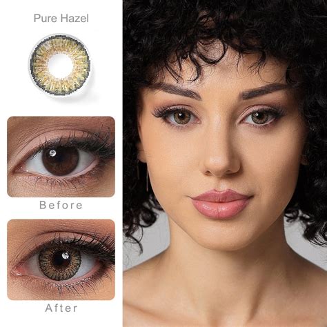 3 Tone Pure Hazel Colored Contacts Halloween Contact Lenses