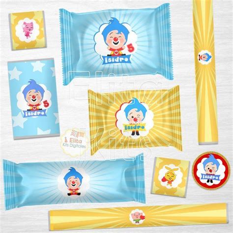 Kit Imprimible Payaso Plim Plim Candy Bar Tarjetas Y Mas Bf6 Baby