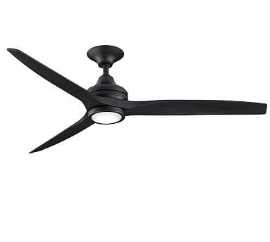 The characters are in their spacious home with their nice … Spitfire Indoor/Outdoor Ceiling Fan, Black | Pottery Barn