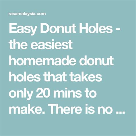 Easy Donut Holes The Easiest Homemade Donut Holes That Takes Only 20