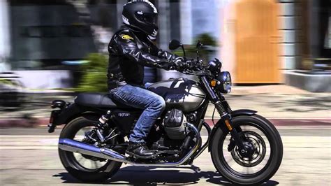 The original v7 café classic was launched in 2009 as a sort of italian triumph bonneville retro roadster and has been such a success that, like the british bonneville. moto guzzi v7 - stone - YouTube