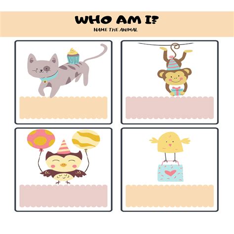 Name Of The Animals Who Am I Animals Worksheet • Teacha
