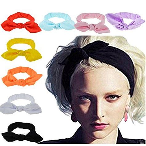 dreshow 10 pack boho headbands for women vintage cross elastic head wrap hair accessories boho