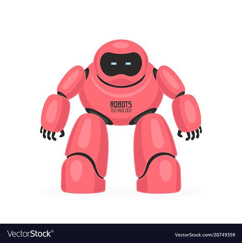Red Robot Royalty Free Vector Image Vectorstock