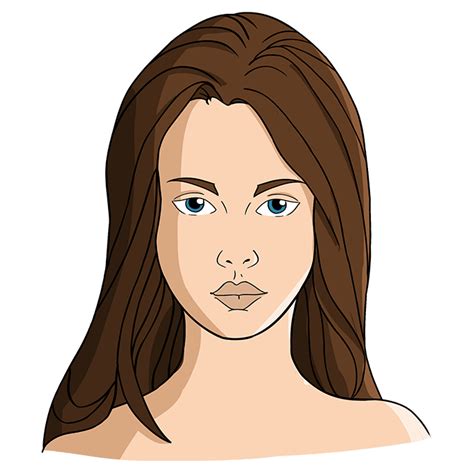How To Draw A Womans Face Really Easy Drawing Tutorial