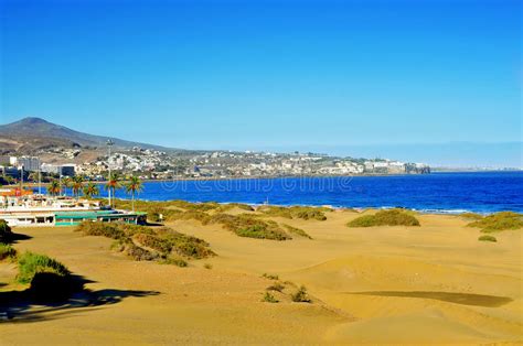 Parc National Des Dunes De Sable De Maspalomas Mamie Canaria Canari Isl Image Stock Image Du