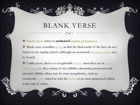 Iambic Pentameter Prose And Blank Verse Ppt Download