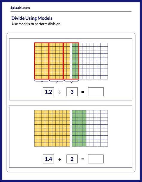 Divide Decimals By Whole Numbers Worksheets For Kids Online Splashlearn