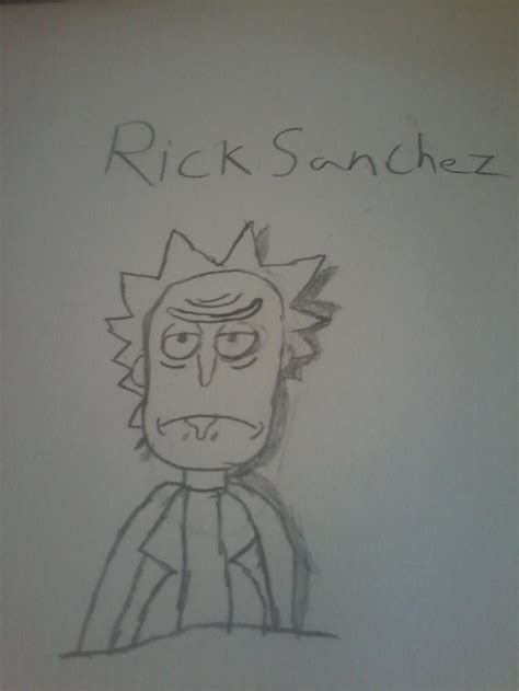 Drawing Of Rick Sanchez By Gamecuberedpony On Deviantart