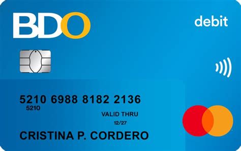 Bdo Emv Debit Card Bdo Unibank Inc In 2021 Debit Debit Card