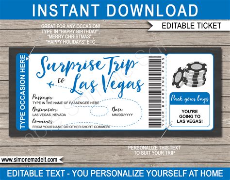 We did not find results for: Surprise trip to Las Vegas Boarding Pass Template ...