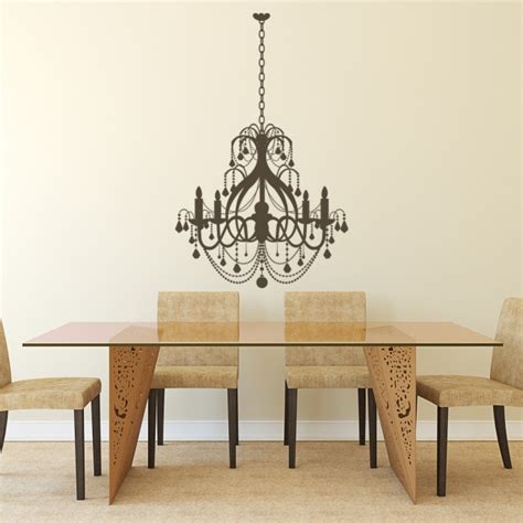 Or, the art objects of wall decor for dining room area can be of the same color scheme like black and white photos, drawings and pictures, framed nowadays, stickers are used for wall decoration of all the rooms. Grand Chandelier Wall Sticker Dining Room Wall Decal ...