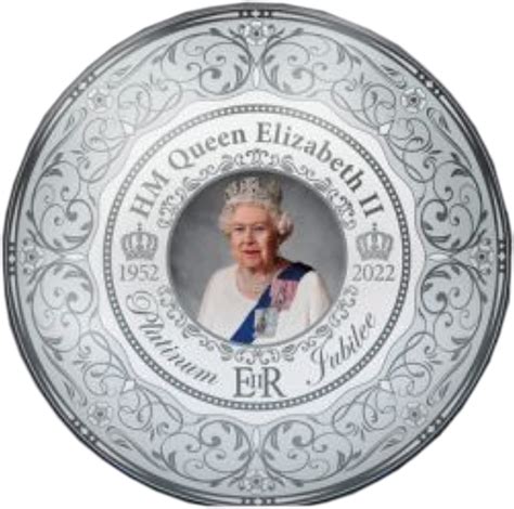 Elgate Queen Elizabeth Platinum Jubilee Portrait Plate Commemorative