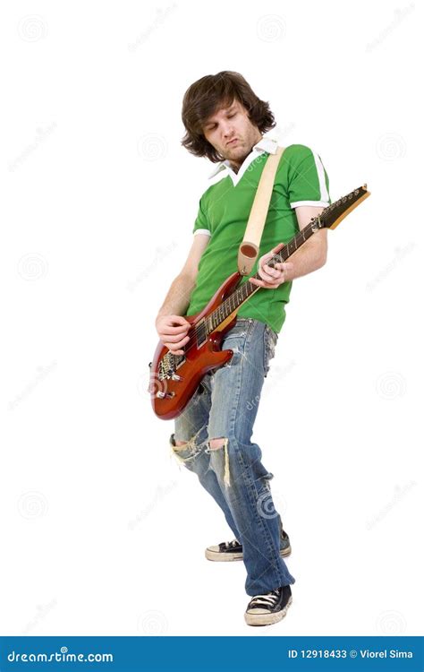 Rockstar With A Guitar Stock Image Image Of Expression