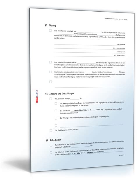 Wenn du eine bestimmte leistung in anspruch nehmen möchtest, stellst du einen antrag bei deiner krankenkasse. Privatkreditvertrag Vorlage Word