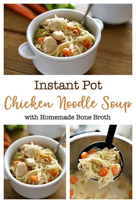 Each can contains 19 grams of protein—fill up right. Chicken Noodle Soup In Power Quickpot : Asian Instant Pot ...