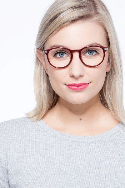 Muse Round Red Frame Glasses For Women Eyebuydirect In 2021 Red