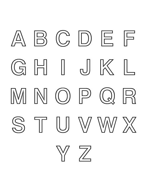 Printable Upper Case Abc Alphabet Letters