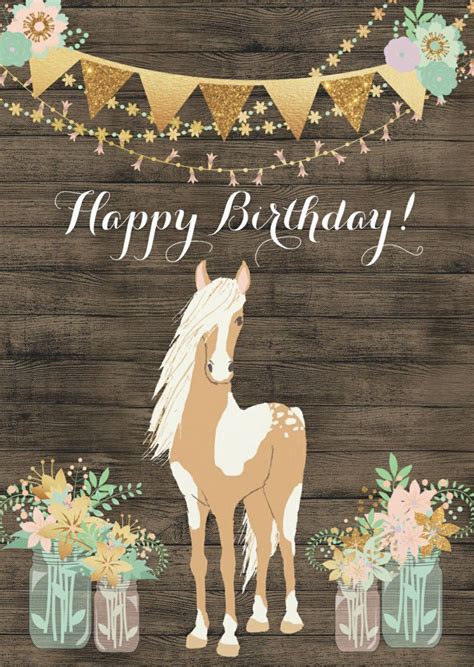 Printable birthday cards horse printable birthday cards