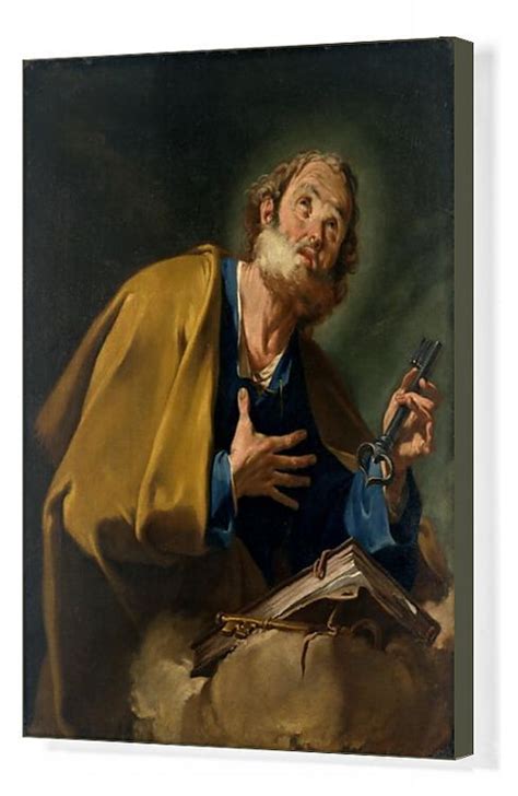 Print Of St Peter Oil On Canvas In 2021 Oil On Canvas Rennaissance Art Canvas