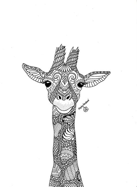 Między Kreskami Grafiki Do Pobrania Art Zentangle Art Giraffe
