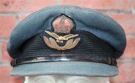 Original Ww2 Raf Officers Crusher Style Peak Cap In Helmets And Caps