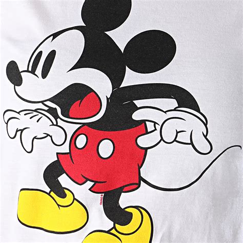 Mickey Mouse Tee Shirt Femme Shocking Face Blanc