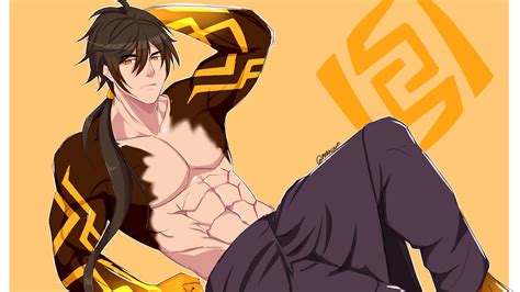 Zhongli With Six Pack Abs Hd Genshin Impact Wallpapers Hd Wallpapers