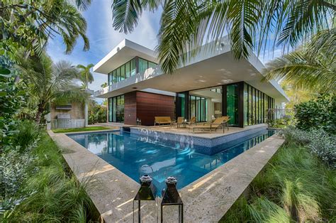 Florida Beach House Designs Living Room Glass Walls Ocean Views