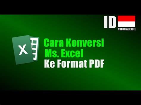 Cara Membuat Konversi Excel ke PDF berbasis VBA - YouTube