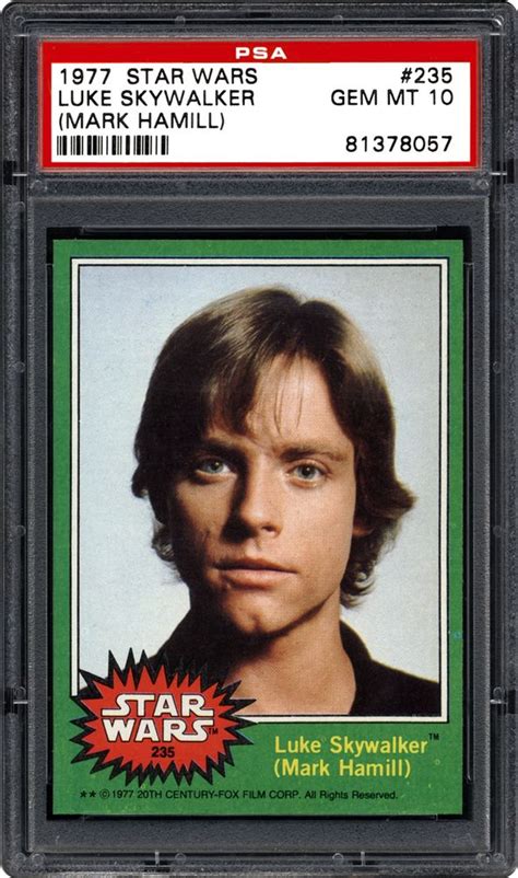 1977 Star Wars Luke Skywalker Mark Hamill Psa Cardfacts®