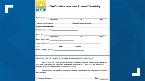 Florida Publishes COVID Form For Doctors To Certify COVID Risk Wtsp Com